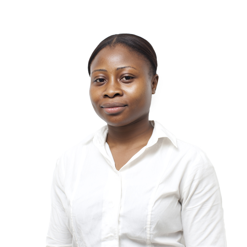 Yewande, Interviewerin bei AMR, telefoniert auf Englisch, wohnt in Lagos.